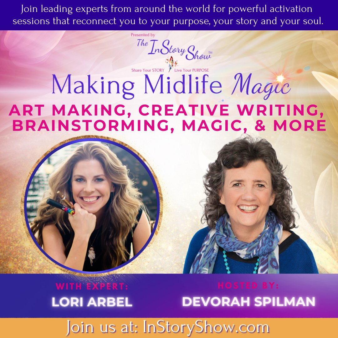 MacKidFtLaud's tweet photo. Join The InStory Show and discover a whole new way to trust your story and those “Making Midlife Magic” moments!
DON'T MISS THIS FREE SERIES BEGINNING May 1st!

https://t.co/IWjtoIPAW0
#MakingMidlifeMagic #Wisdom #Leadership #Lead #MakeADifference #ShareYourStory #InStory https://t.co/OxlgVy1zkJ