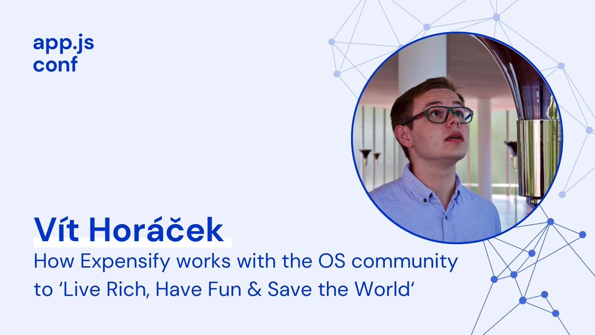 appjsconf's tweet photo. How Expensify works with the open source community to 'live rich, have fun &amp; save the world' by @vitHoracek https://t.co/QaSqGJGQp5