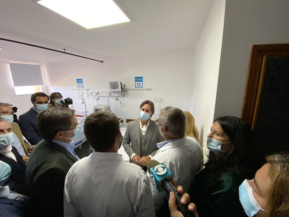 LuisLacallePou's tweet photo. En el departamento de Rocha participamos  en la inauguración del Centro de Terapia Intensiva (CTI) y Servicio de Nefrología del Hospital de Rocha. https://t.co/cHMZGGaeVh