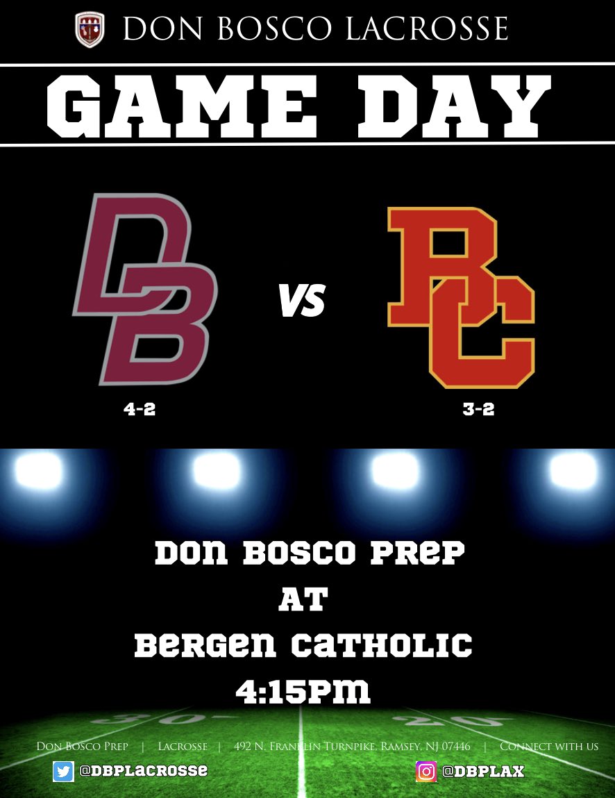 GAME DAY! The Ironmen travel down the road to Oradel to take on the Crusaders of Bergen Catholic. Let’s go Bosco! 4:15 start #onepack