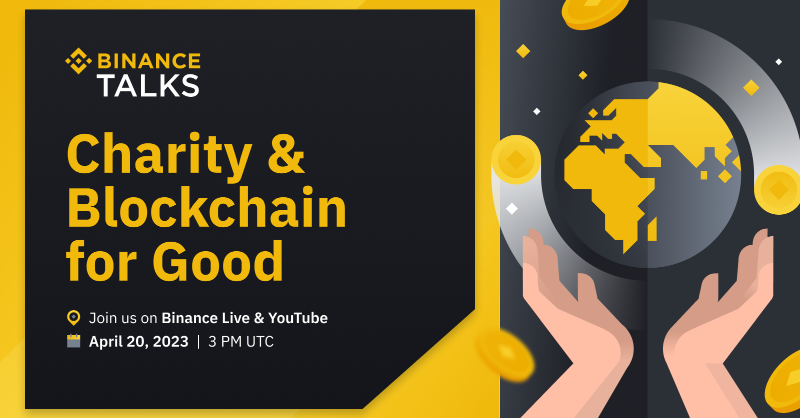 binance's tweet photo. We'll be live for #BinanceTalks Charity &amp; Blockchain for Good in 30 minutes!

Learn how crypto is shaping charitable efforts globally and get the chance to win your share of $5,000 worth of rewards.

Set a reminder here 👇