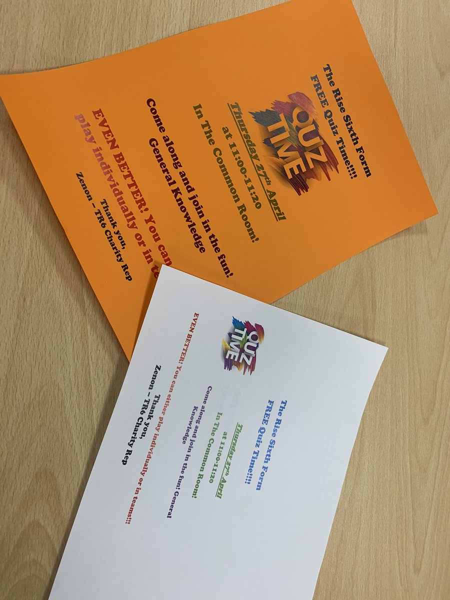 More preparations getting ready for our quiz time and have now created a further display for our board showing what staff and students love about our charity events! 😃❤️💷 <a href="/RiseSchoolUK/">The Rise School</a>