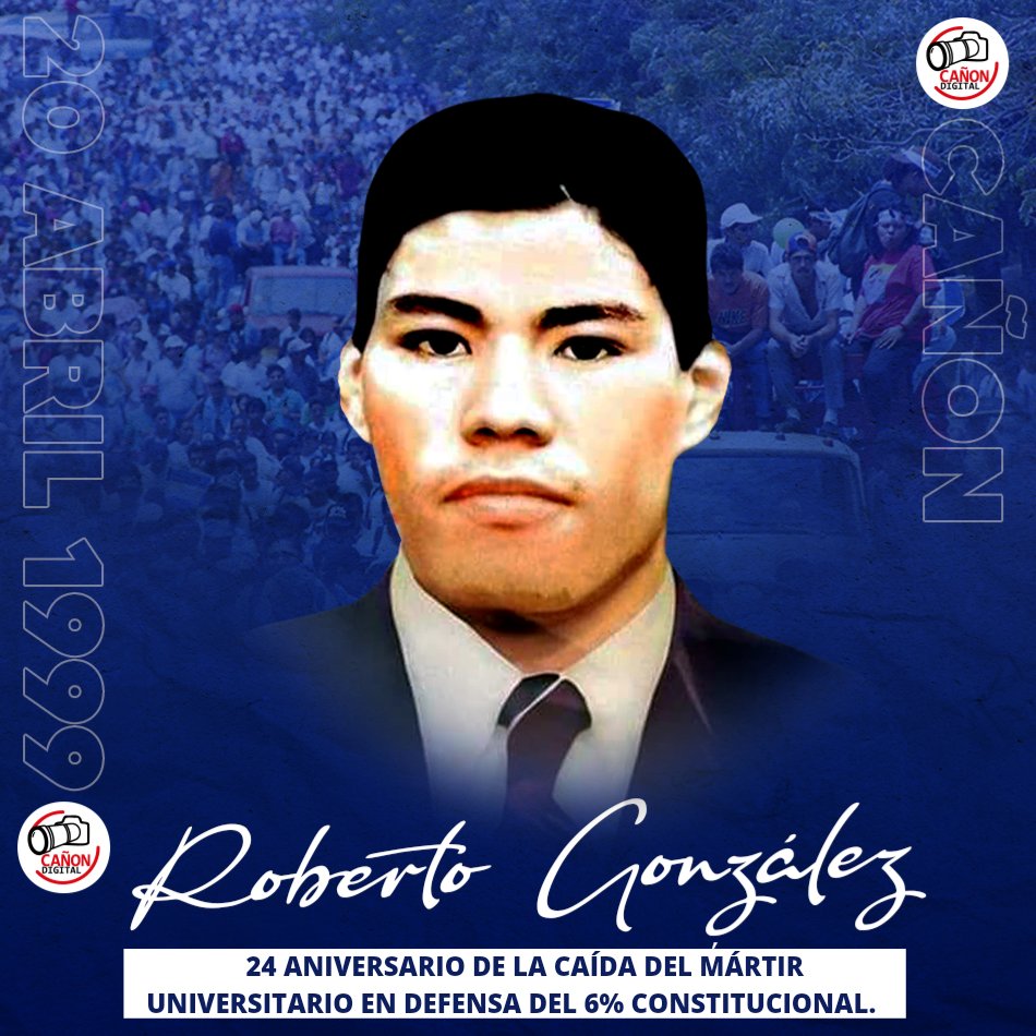 20 de abril 1999: En el marco de la lucha estudiantil en defensa del 6%, cayó el estudiante Roberto González Herrera, en las instalaciones del Banco Central de Nicaragua. A la memoria de Roberto se dedicó el Bufete Jurídico de la UNAN-Managua. 

#Nicaragua 
#LaPazNuestraVictoria