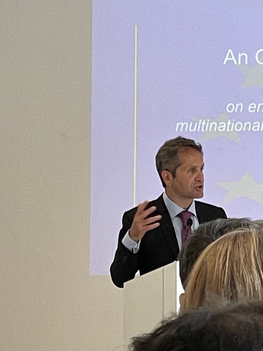 Andersson_Taxes's tweet photo. Benjamin Angel giving a presentation at CFE Forum in Brussels. Taxation of cross-border teleworking needs to addressed for the Single Market. ⁦@EU_Taxud⁩ ⁦@OECDtax⁩ ⁦@iccwbo⁩ ⁦@EESC_ECO⁩ ⁦@employers_EESC⁩ https://t.co/pXeRngNV8v
