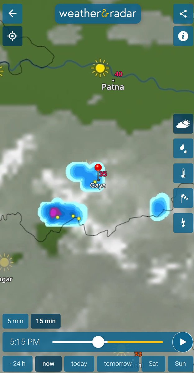 CycloneAnalyser's tweet image. 🔴 Relief from intense heat as Moderate #Norwester activities occurring over Southern #Bihar as #Manpur recorded duel #Kaalbaisakhi in a span of 30 minutes with the 1st one about 45 kph &amp;amp; 2nd one around 75 kph. 
Track this activity on @WeatherRadar_IN &amp;amp; stay tuned with us.