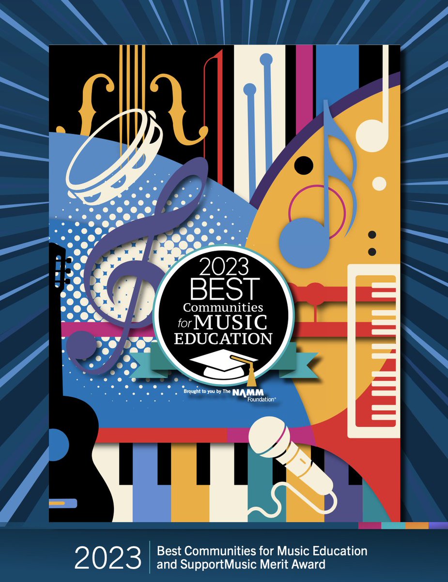WarwickPR's tweet photo. We are proud to announce that Warwick School District has been named a #BestCommunitiesforMusicEducation by @nammfoundation for its outstanding commitment to music education! 🎶 https://t.co/RPN68zy2WA