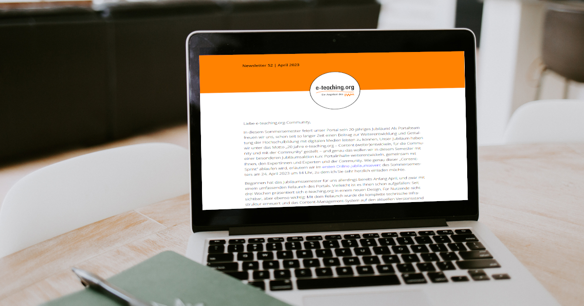 eteachingorg's tweet photo. Unser neuer #Newsletter ist da! Im Fokus steht ein ganz besonderes Special: Wir feiern 20 Jahre @eteachingorg 🥳. Alle Infos zum Jubiläumsspecial, zur begleitenden Eventreihe und weitere spannende News finden Sie hier: https://t.co/LoNn9hmJVD
#TwitterCampus #eteachingorg20 !B https://t.co/c5pPtqM4Pd