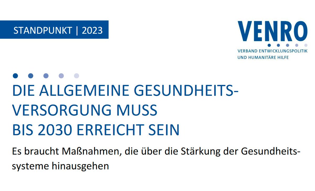 venro_eV's tweet photo. #Gesundheit ist ein Menschenrecht. In unserem neuen Standpunkt formulieren wir Vorschläge, wie die Staatengemeinschaft ihrer Verpflichtung nachkommen kann, allen Menschen den Zugang zu einer allgemeinen Gesundheitsversorgung zu garantieren. #SDG3 #ActNow 

https://t.co/3yBwWz9bbY https://t.co/QmjkV3slxA