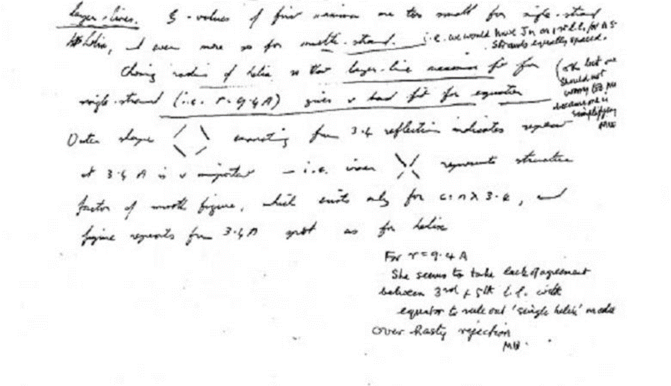 kingsmedicine's tweet photo. The relationship between Franklin and Maurice Wilkins wasn't always easy

"Since I reorganised my time... she no longer gets under my skin"

Wilkins would later pass a copy of Franklin's 'Photo 51' to James Watson, leading to the creation of an accurate DNA model

#Franklin #DNA https://t.co/Nfh774G2KT