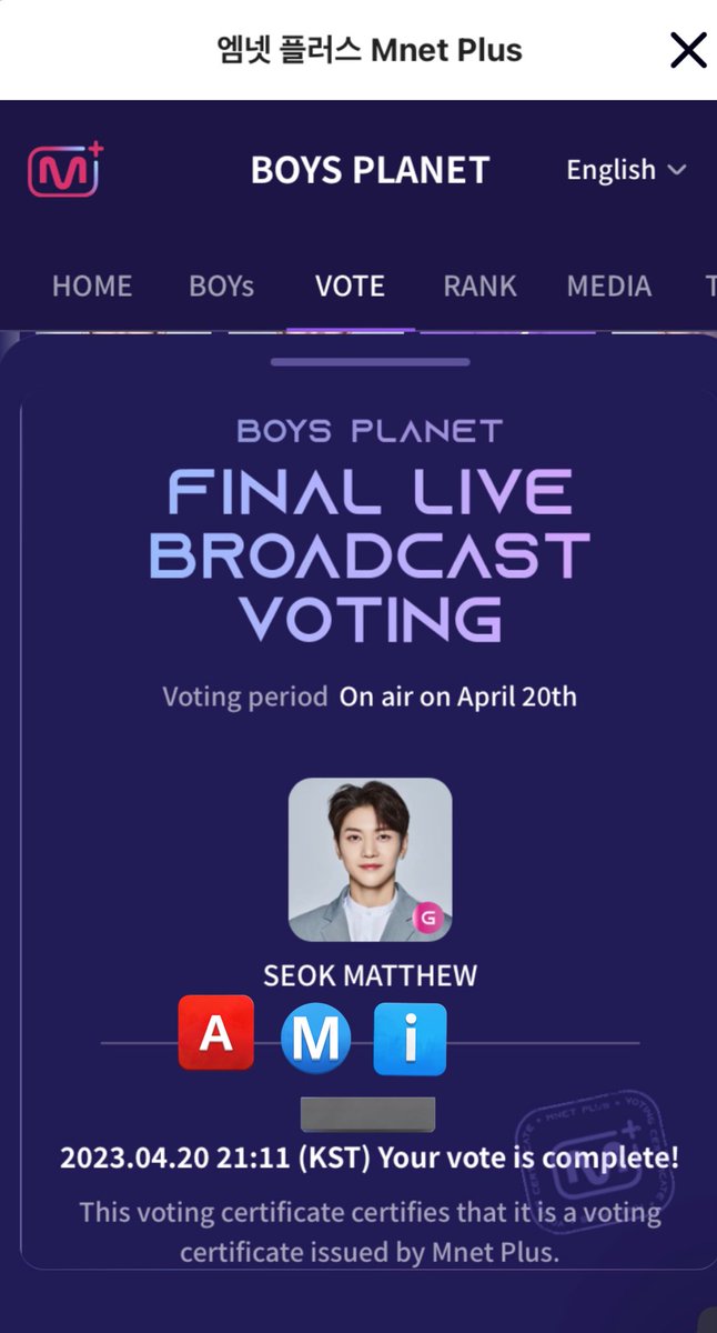 zbwoohyun's tweet photo. #iVoted #Matthew1Pick six last votes… let’s debut matthew 🫂 https://t.co/pUFJnTz93r