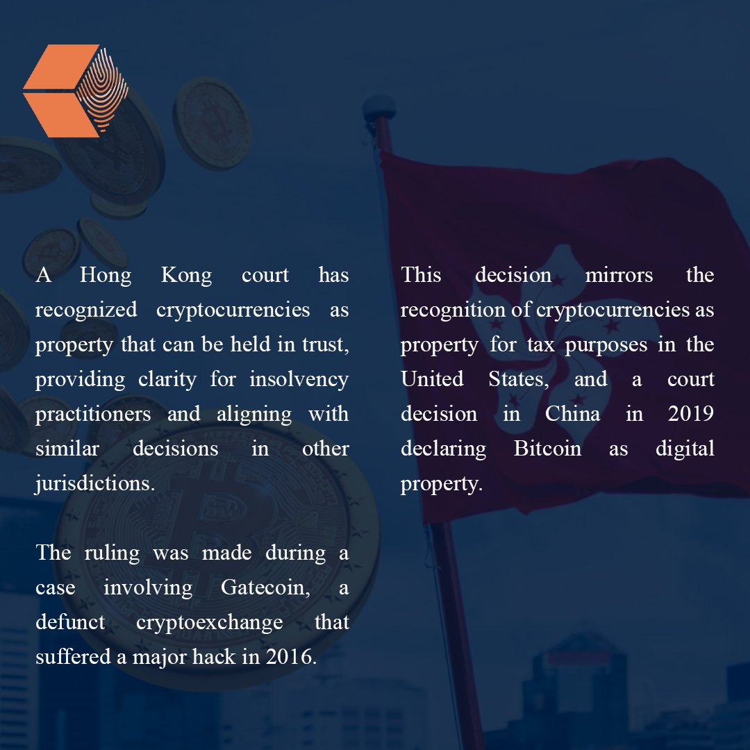 unlockbc's tweet photo. #Cryptocurrencies recognized as property in #HongKong court ruling, providing clarity for trust arrangements in #DigitalAssets case involving #Gatecoin
#Crypto #CryptoProperty #HongKongCourt https://t.co/vSJ17YtcLx