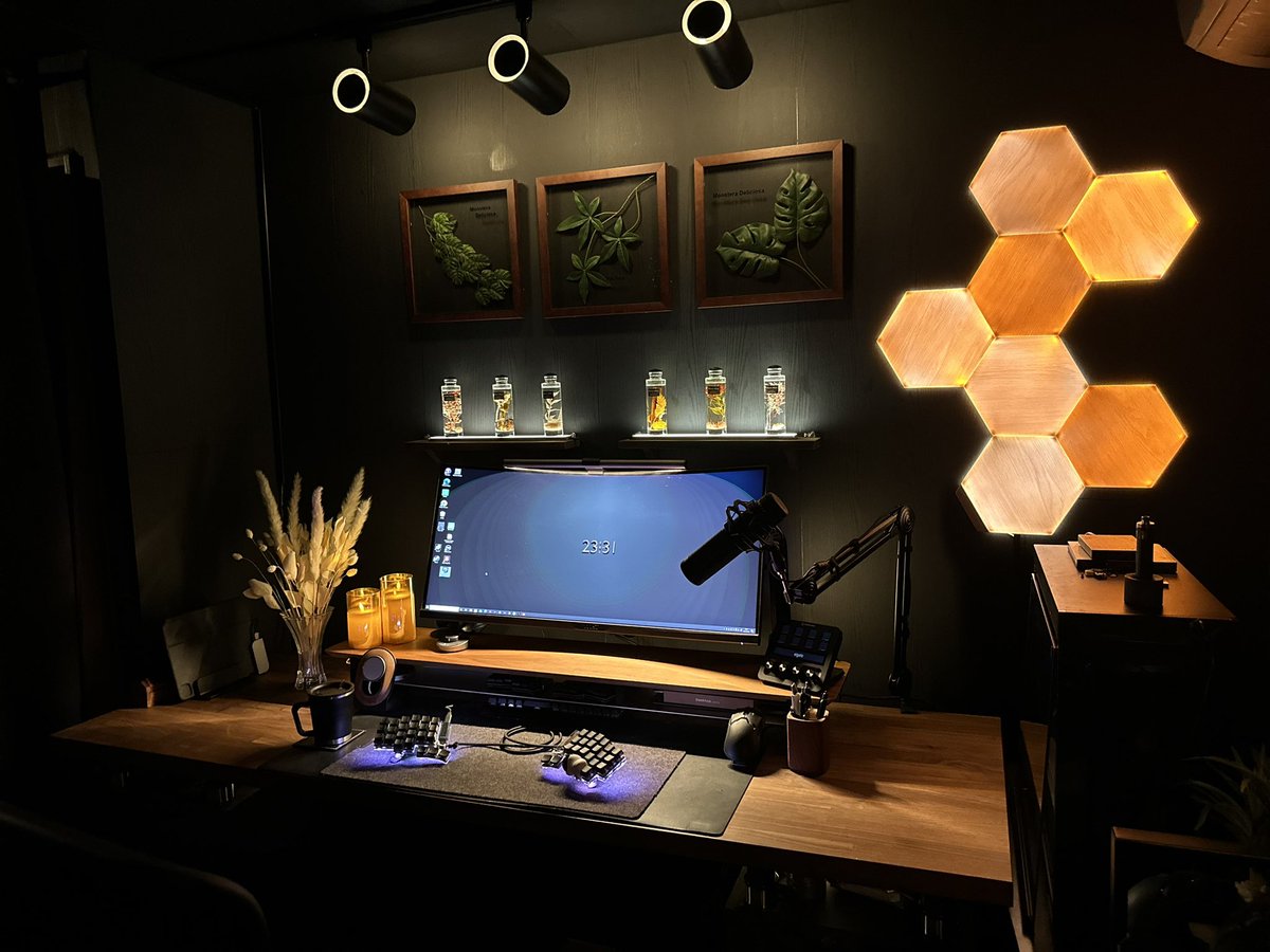 cookcho_'s tweet photo. きいぼうる人気すぎて一生買えないかと思ってました。

#お前らのpcデスク周り晒していけ
#keyball
 #自作キーボード https://t.co/h3yOwpYNVH
