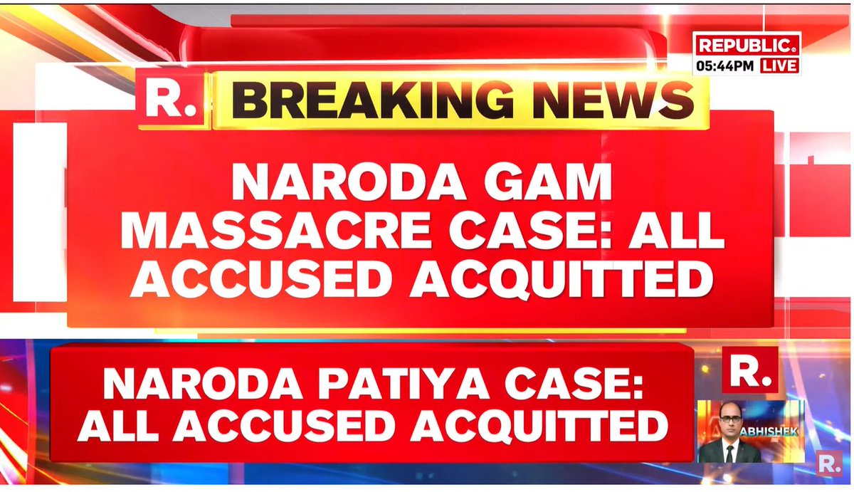 #BREAKING | 2002 Gujarat riots: All accused acquitted in Naroda Gam massacre case.

#2002GujaratRiots #NarodaGamMassacrecase #NarodaGam

youtube.com/watch?v=9J2sh8…