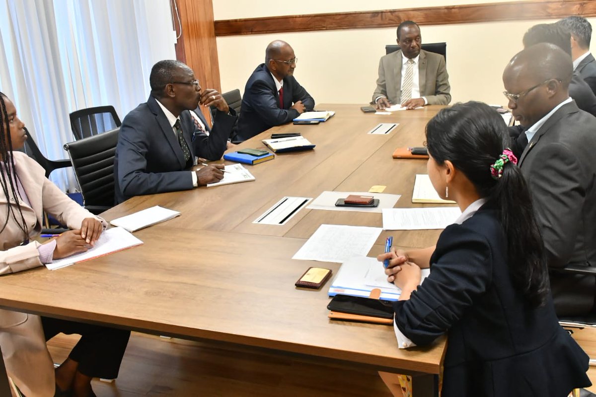 MOWSI_KE's tweet photo. Japan  International Cooperation Agency Kenya Office (JICA) led by  Iwama Hamije today paid a courtesy call to the Principal Secretary State Department  for Irrigation @GMugambi_EBS today at Maji House.
@WahomeHon https://t.co/hZnQ45zpBO