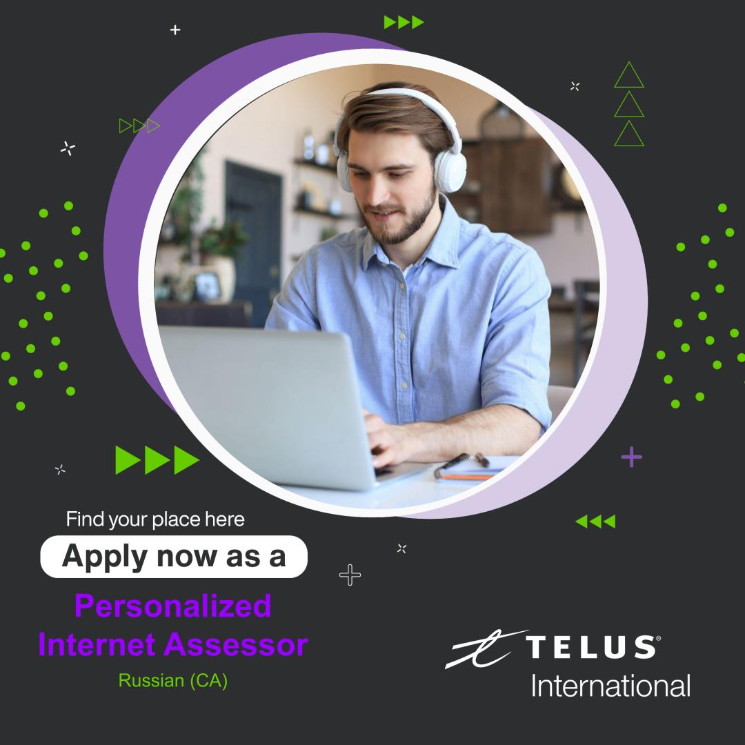 telusjai's tweet photo. Privyet, Canada! @TELUS is hiring Russian Speaking Personalized Internet Assessors for our global AI Community. Refer to our LinkedIn job ad to see full details. #canadajobs #canadahiring #englishjobs #russianjobs #russiancanadian #workfromhome https://t.co/tx0s6Buzh2 https://t.co/N8V4mivWRN