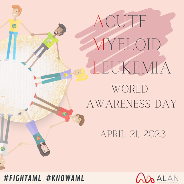 AcuteLeuk's tweet photo. It’s AML World Awareness Day! Let this day serve to raise awareness among people around the world. #FIGHTAML #KNOWAML

#AMLWorldAwarenessDay #ALAN #Leukemia #BeleukemiaAware #FIghtAml
#KnowAml
#Together
#Selfcare https://t.co/K9WVLbHmGH