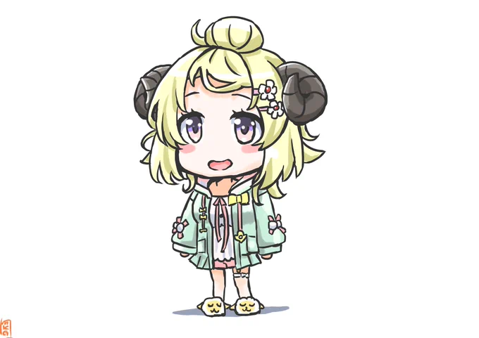 ゆるわためぇ   #つのまきあーと 