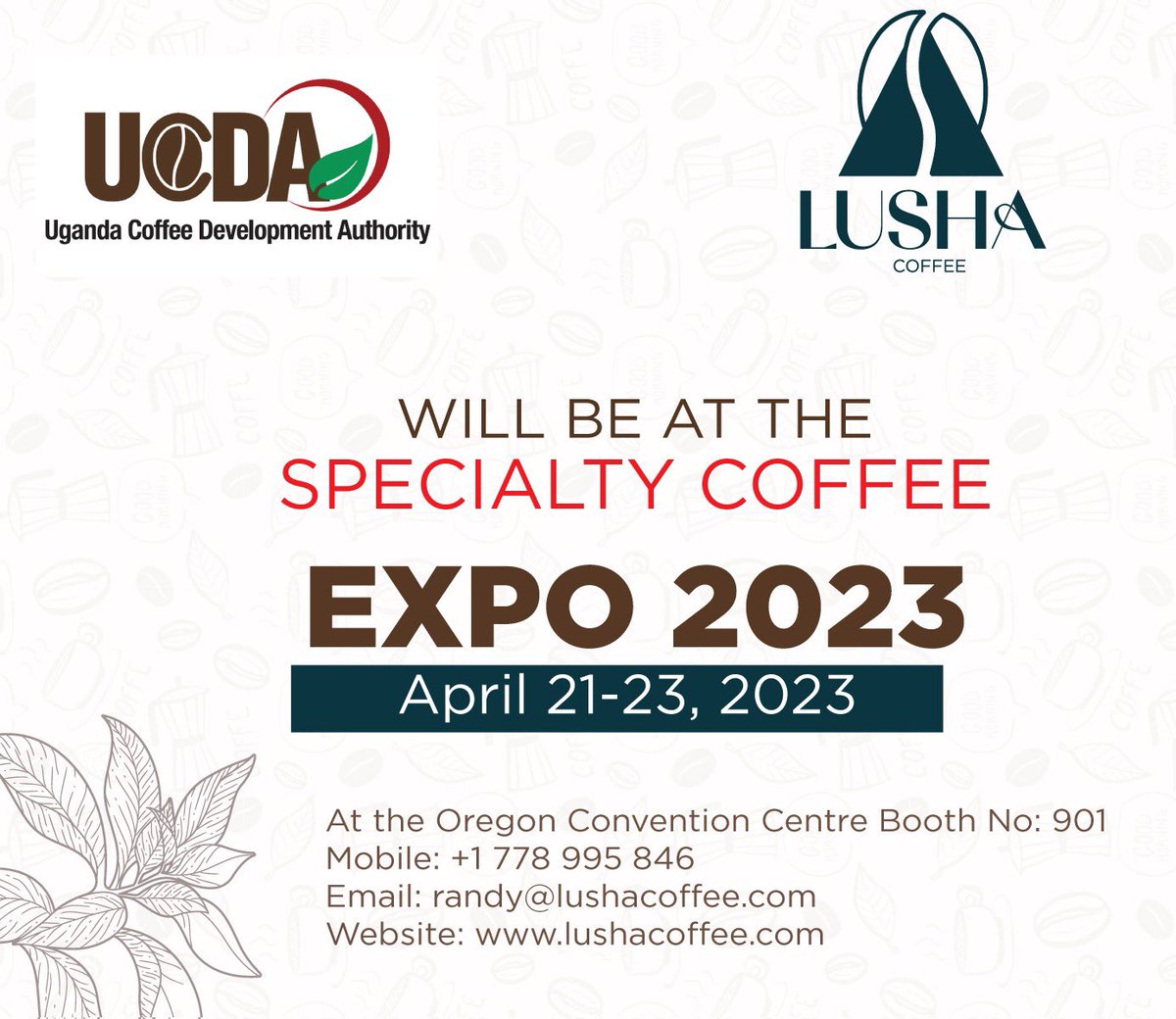 lushacoffee's tweet photo. Specialty coffee expo starting April 21 2023 at the Oregon Convention Centre , Lusha coffee will be there to represent Uganda and the Uganda Coffee Development Authority
#CoffeeExpo2023 #Uganda #Oregon https://t.co/1kc77MbdW2