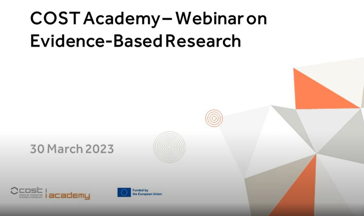 The @evbres webinar on Evidence-Based Research with presentations by @tweethlund @CarolineBlaine @liviapuljak & @KlaraBrunnhuber is now uploaded to the @COST_Academy YouTube channel and available for everyone to watch. youtu.be/1UlEt8GjSkM.