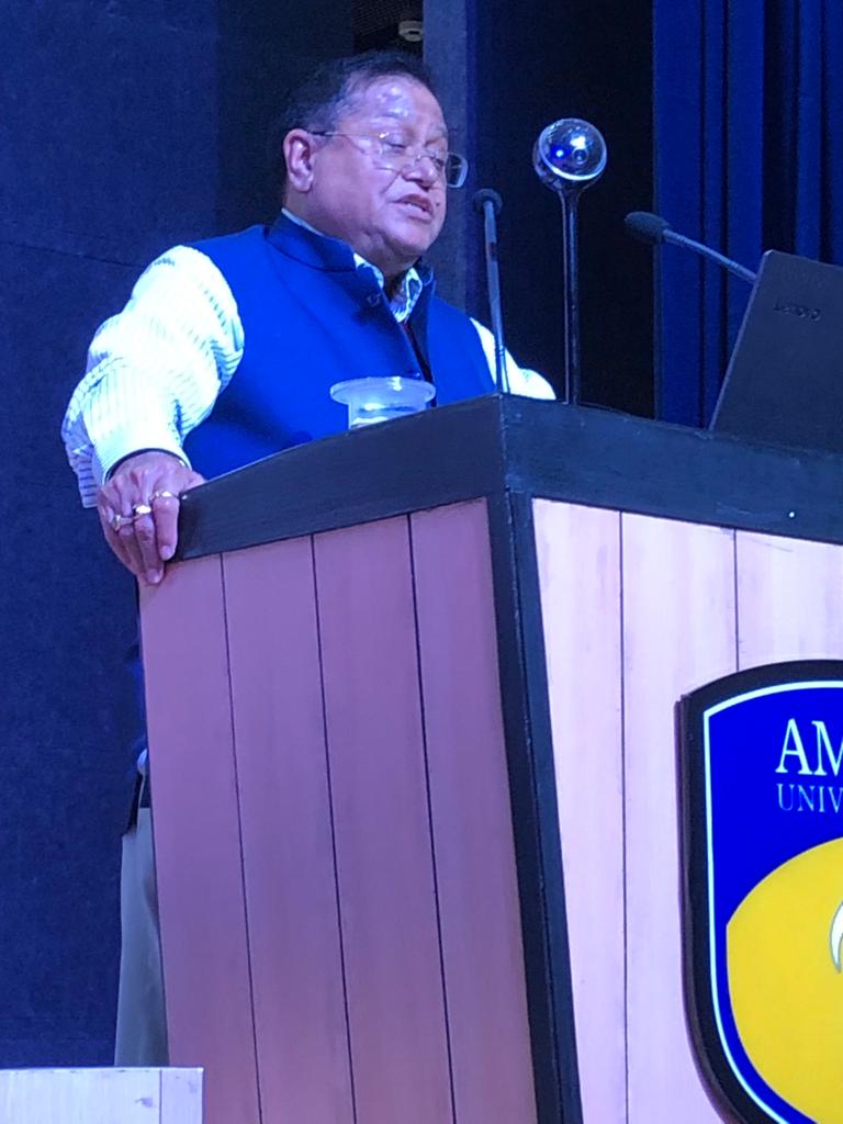 Today at Amity University Gurugram, #DrSaraswat delivered G20 Sensitization Lecture on S&amp;T for Sustainable Development inspiring nation’s young minds towards future innovations in advanced &amp; disruptive technologies, clean energy transition &amp; confluence of Industry-Education4.0
