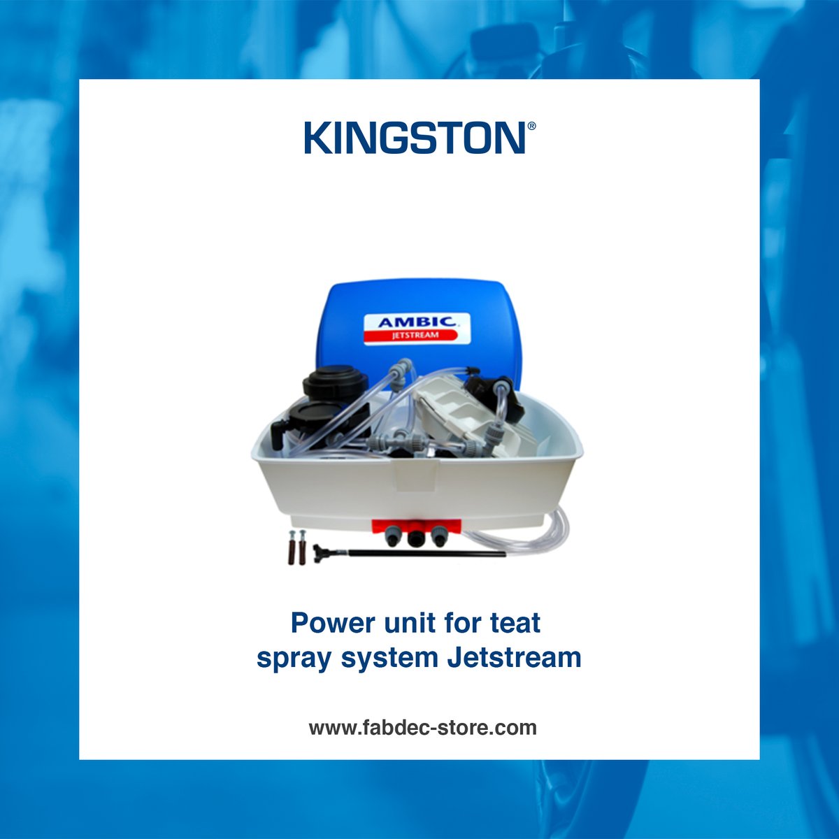 AMBIC Power unit for teat spray system Jetstream available from fabdec-store.com

#ambic #powerunit #spraysystem #jetstream #kingstonspares #kingston #fabdec #teamdairy #dairy #milking #milkingequipment #dairyfarming #farming #milkingconsumables #shoponline #parlourspares