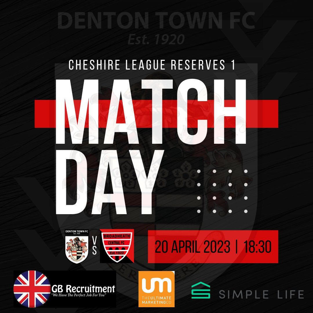 Match Day 🔴⚫️

<a href="/bcfc1922/">Broadheath Central FC</a> reserves 

Thanks to our club sponsors 

<a href="/GBRecruitmentUK/">GB Recruitment</a> 
<a href="/theUMcompany/">Ultimate Marketing Co</a> 
Simple Life
Bright Ideas 
HIIT Man