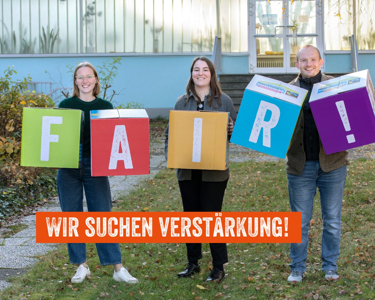 Für das Projektbüro der Fairen Metropole Ruhr suchen wir ab Juli 2023 Verstärkung durch eine Projektassistenz. Wir freuen uns auf Bewerbungen bis zum 11. Mai 👉faire-metropole-ruhr.de/aktuelles/deta…
