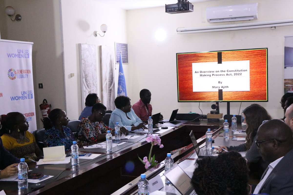 unwomenssudan's tweet photo. An inclusive #Gender-responsive constitution-making process is critical for peace and development in🇸🇸. We are hosting the #WPS Working Group with the government, donors, UN, and CSOs to discuss the country’s constitution-making process and the meaningful participation of women. https://t.co/o6PmKvXja6
