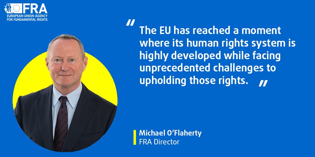 EURightsAgency's tweet photo. #EURightsAgencyDirector @MichaelCJT at today’s FRA / #EU2023SE #FundamentalRightsinEU in times of crises conference explores the pillars of Europe’s current #HumanRights system, the challenges it faces and ways forward.

Read his full keynote speech here:
https://t.co/4jYdP1iYNb https://t.co/MzCNPh4dIU