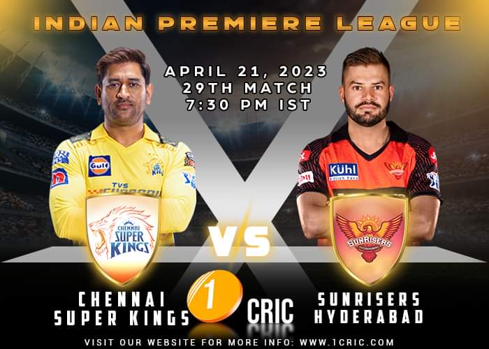 official_1cric's tweet photo. Chennai Super Kings are a formidable team at home and expect them to come out on 🔝

FOLLOW MATCH- with - www.1cric. com

#1CRIC #Match29 #ipl2023 #csk2023 #cskfans #predictions https://t.co/7XJj4lwX9r