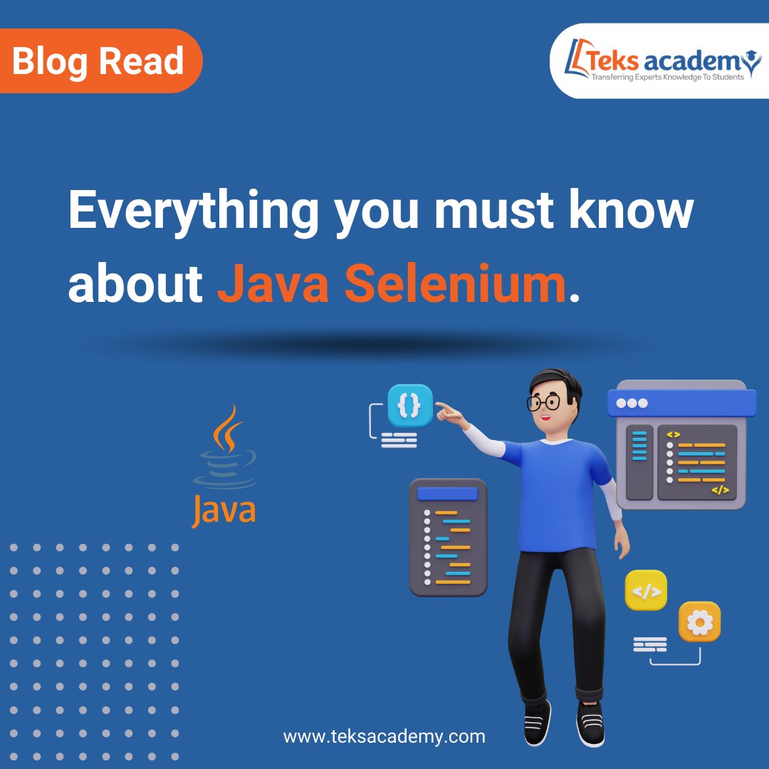 It's time to learn about Selenium and Java independently to learn more about how they work together.

For more information click the link below 👇👇.

linkedin.com/pulse/everythi… 

#java #selenium #javaselenium #courses #trending #python #javascript #c #teksacademy #article