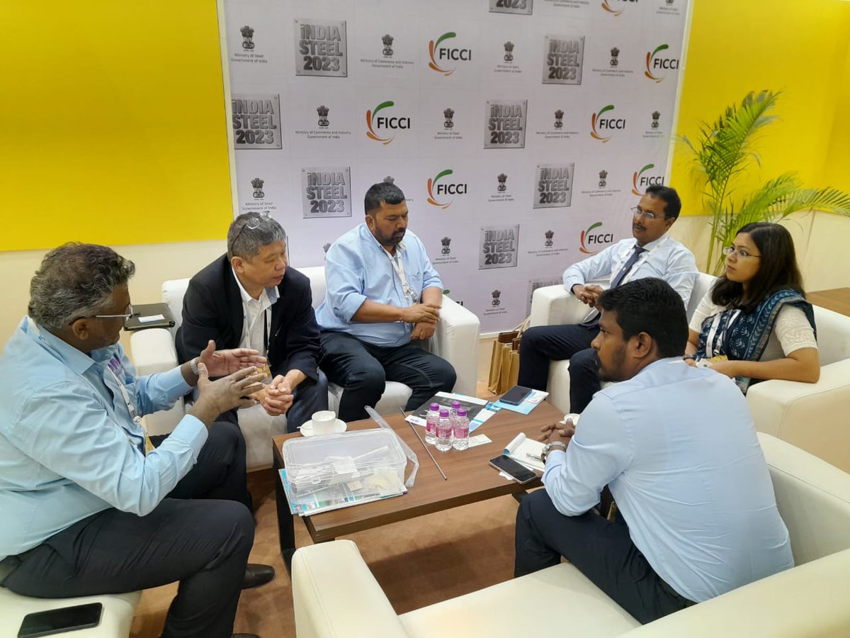 MECONLimited's tweet image. #Day 2 of #IndiaSteel2023. In Speaker Session, Shri A.K. Agrawal, D(T) delivered lecture on Technology Solutions for Enhancing Productivity &amp;amp; Efficiency in Iron &amp;amp; Steel Plants. Senior officials of MECON participated in G2B interactions and round table on Secondary Steel Sectors.