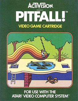 landofthe80s's tweet photo. On this date in 1982 Activision released the video game "Pitfall!" for the Atari 2600. The game is one of the best-selling on the Atari 2600, with over four million copies sold. #80s #80svideogames #1980s https://t.co/Teceq0X1Mj