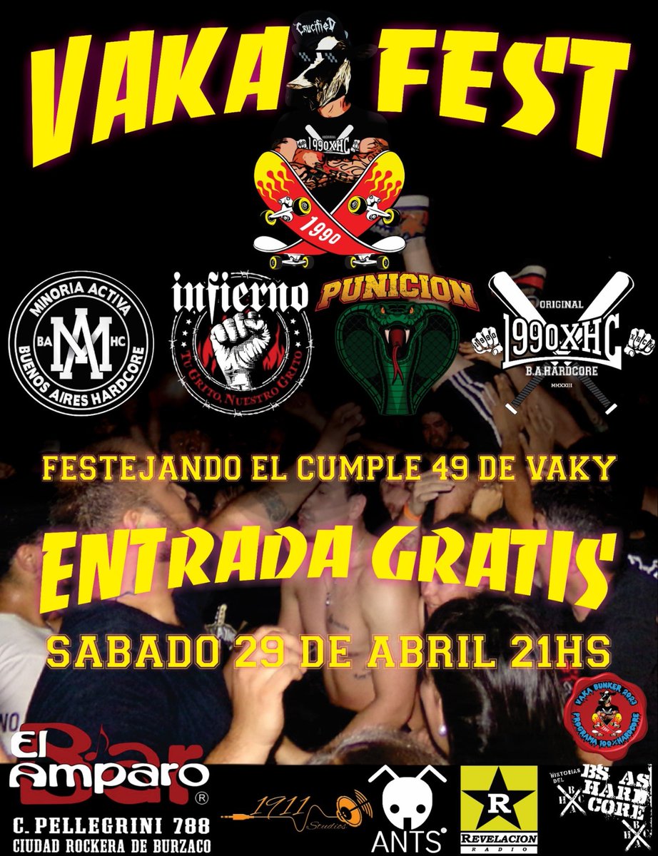 MINORIAHARDCORE's tweet photo. VOLVEMOS A BURZACO AL @elamparobar
 EL SABADO 29 DE ABRIL 21hs con
 MINORIA ACTIVA 

VOLVEMOS. A ZONA SUR!!!
 EN MODO FESTEJO Y GRATIS!

Junto a:
@1990xhc
@infiernohc
@punicion
_________________________________

Seguimos terminando  
el nuevo Album:

 LA ECUACION DEL MIEDO https://t.co/4SIFhikY5g