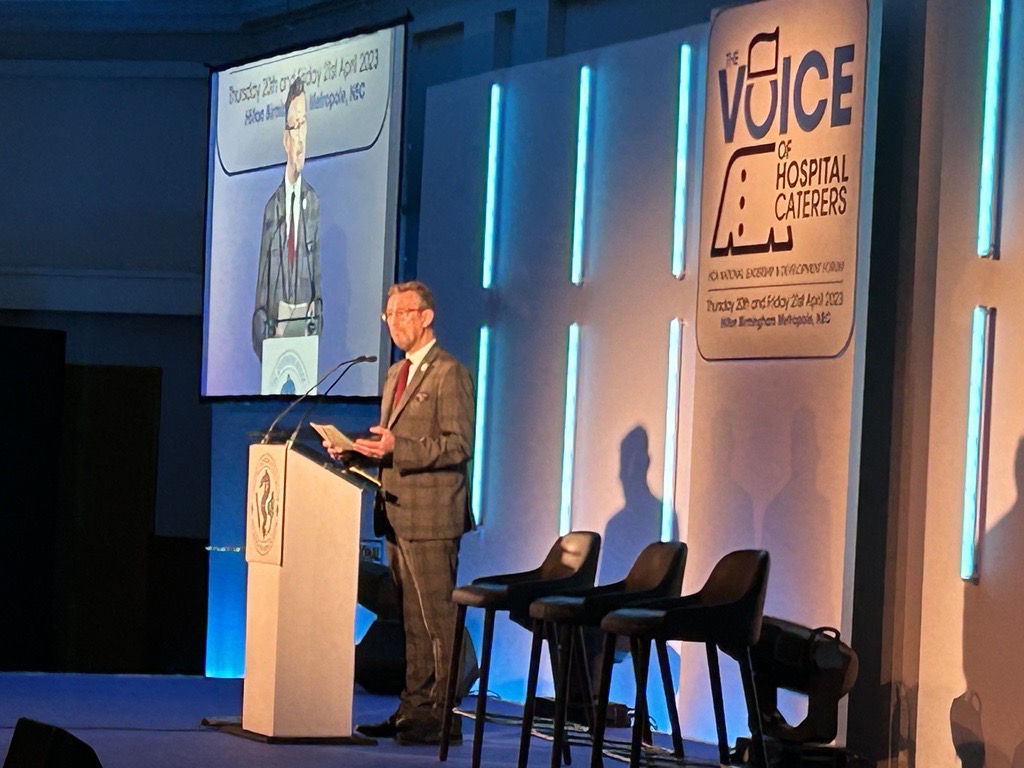 Interesting and thought provoking presentations/ discussions this morning at the <a href="/HCA_Forum/">Hospital Caterers Association L & D Forum 2026</a>  in Birmingham. Particularly inspired by Charlotte Fairall presenting Sophies Legacy.