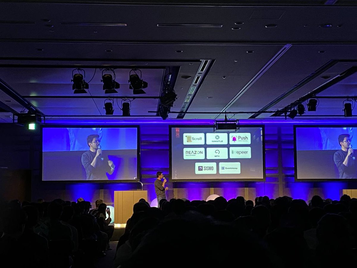 Scroll Ecosystem (@buildwithscroll) on Twitter photo This past week ETHTokyo ended, and we couldn't be happier with the results. Tokyo has been oozing with builder energy!
Congrats to all of the talented developers who deployed on <a href="/Scroll_ZKP/">Scroll</a> 🎉 This past week ETHTokyo ended, and we couldn't be happier with the results. Tokyo has been oozing with builder energy!
Congrats to all of the talented developers who deployed on <a href="/Scroll_ZKP/">Scroll</a> 🎉