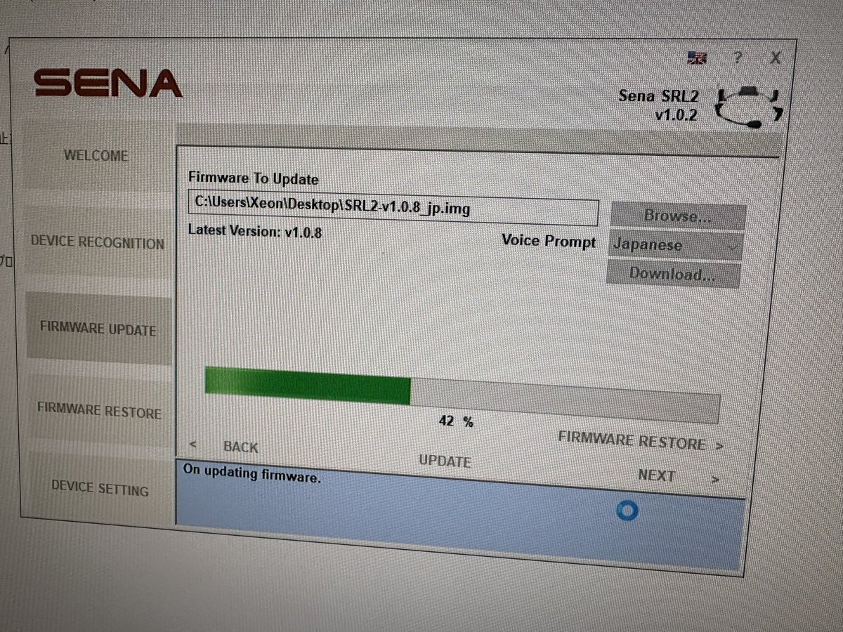 wataya714's tweet photo. #SENA の #SRL2 、ファームウェアアップデート、Windows11で今だにできないの草wwww
ガレージに置いてるPCがWindows10で助かったわ。 https://t.co/pNdyNzLGxT
