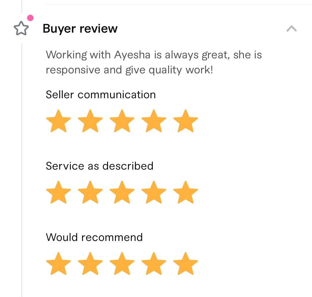 Umme_Ayeshaa's tweet photo. "The best part of our job is hearing from happy clients.!"
#reviews #happyclientshappyme #buyers #clients #freelancing #Fiverr #fiverrgigs #fiverrseller #fiverrbuyers #clientsatisfied #clientsreview #fiverrreviews #abidabasit #ummeayesha https://t.co/xnrbsn34Vu