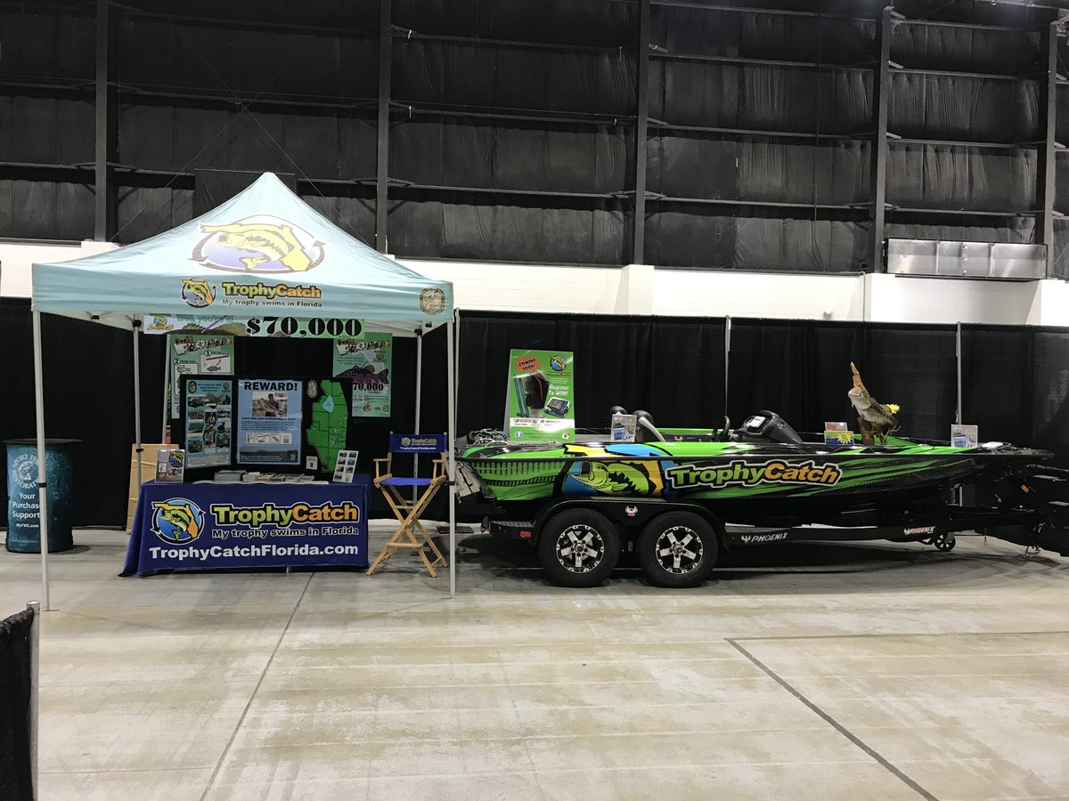 MyFWC's tweet photo. Join us tomorrow at the Florida Outdoor Expo in West Palm Beach on April 21-23! Check out the Wildlife Alert Trailer, the Trophy Catch Boat and Marine Fisheries Management display along with a demonstration of proper fish handling techniques. Visit: https://t.co/HQ7cAqrzPE https://t.co/LHXfnBEn1N