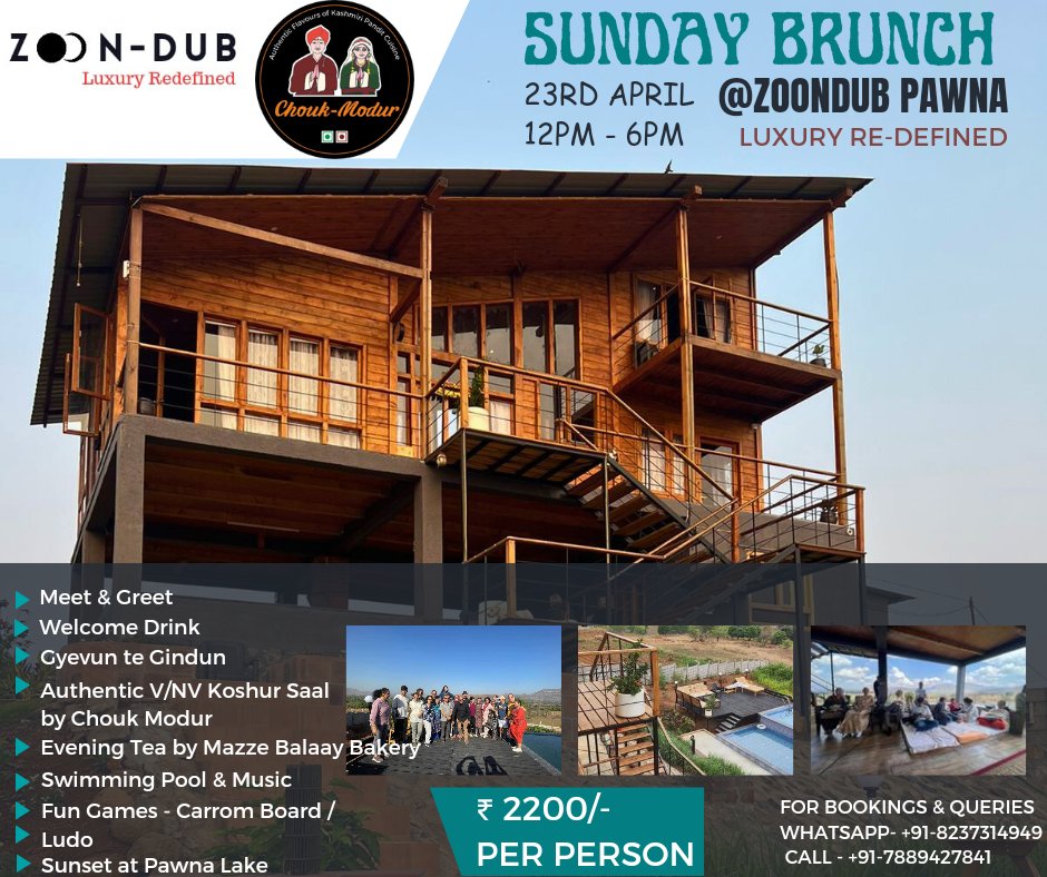 Chouk Modur - Authentic Flavours of Kashmir (@cmodur) on Twitter photo #Waliv #Raliv t #Myeliv
#23rdApril
Sunday Brunch at #ZOONDUB Pawna (Near Lonavala)
Gyewun - Gindun
Khyen - Chyen
Asna - Gindna Karaw
1.5 Hr Drive frm Pune & Mumbai
<a href="/Gash_Tarukh/">GaashTaarukh ๐๐ณ๐ฏ ๐ ๐ณ๐ซ๐ถ๐๐๐ฎ๐ณ</a>
<a href="/budgamboy/">Sanjay Koul ๐ฑ๐๐๐ช ๐๐ฟ๐ฌ</a>
<a href="/MonaADhar/">decodingmyroots.com - เคจเคฟเคคเฅเคฏเคเคฐเฅเคฎ เคธเคฐเฅเคตเฅเคชเคฐเคฟ</a>
<a href="/MattLaemon/">Khushboo Mattoo</a> <a href="/wanderingbatni/">Darbadar Batni</a> <a href="/Meanka_Handu/">Meanka Handu ( Asvun Koshur- Dida) ๐</a> <a href="/diyminiatures/">Savi Bhat</a> <a href="/ashokepandit/">Ashoke Pandit</a> <a href="/Kporgall/">KPOA (Kashmiri Pandits Organizations Alliance)</a> #Waliv #Raliv t #Myeliv
#23rdApril
Sunday Brunch at #ZOONDUB Pawna (Near Lonavala)
Gyewun - Gindun
Khyen - Chyen
Asna - Gindna Karaw
1.5 Hr Drive frm Pune & Mumbai
<a href="/Gash_Tarukh/">GaashTaarukh ๐๐ณ๐ฏ ๐ ๐ณ๐ซ๐ถ๐๐๐ฎ๐ณ</a>
<a href="/budgamboy/">Sanjay Koul ๐ฑ๐๐๐ช ๐๐ฟ๐ฌ</a>
<a href="/MonaADhar/">decodingmyroots.com - เคจเคฟเคคเฅเคฏเคเคฐเฅเคฎ เคธเคฐเฅเคตเฅเคชเคฐเคฟ</a>
<a href="/MattLaemon/">Khushboo Mattoo</a> <a href="/wanderingbatni/">Darbadar Batni</a> <a href="/Meanka_Handu/">Meanka Handu ( Asvun Koshur- Dida) ๐</a> <a href="/diyminiatures/">Savi Bhat</a> <a href="/ashokepandit/">Ashoke Pandit</a> <a href="/Kporgall/">KPOA (Kashmiri Pandits Organizations Alliance)</a>