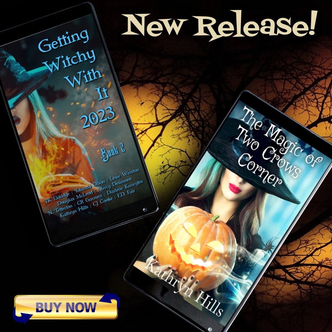 AuthorKathrynH's tweet photo. Halloween Lovers! 🎃 Weekend reading for a great cause! BOOK #2 of the GETTING WITCHY WITH IT romance anthology! #NewRelease #romancenovels #shortstories #bookcollection #romancegems #gettingwitchywithit #charityfundraiser #weekendplans #amreadingromance https://t.co/rSIq3MP8Bn https://t.co/cJdNQJ7qFN