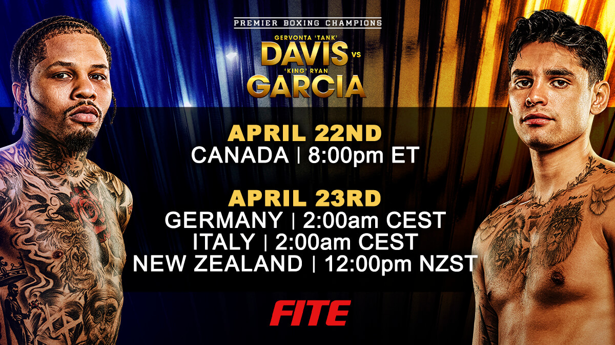 FITE on Twitter "🇨🇦🇩🇪🇮🇹🇳🇿Find out when the gigantic DavisGarcia PPV