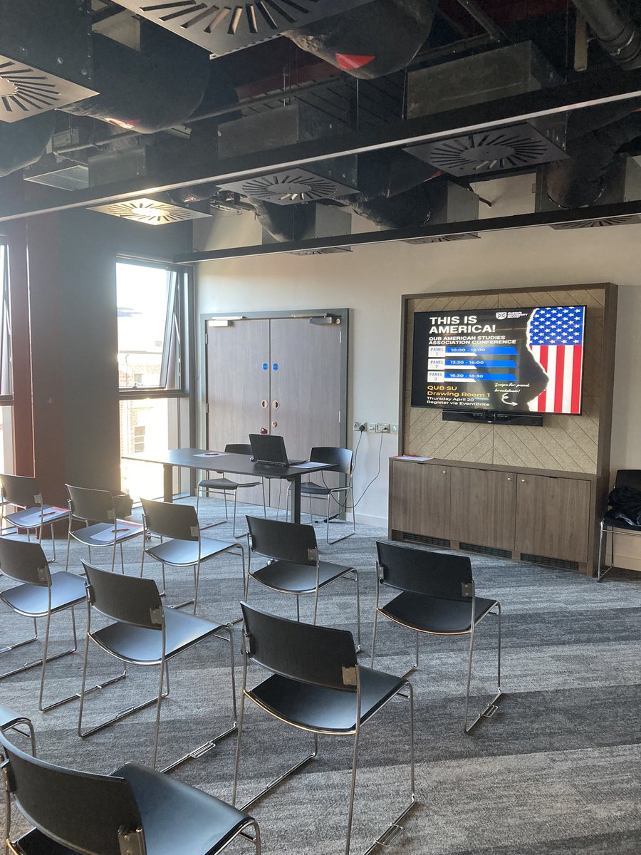 EmmaTaylor94's tweet photo. Today is the day! QUBASA’s “This Is America” conference. If your on campus swing by! Refreshment provided! 🇺🇸 @QueensSU_ @qubgradschool @HAPPatQUB https://t.co/Abcr7FfqvJ