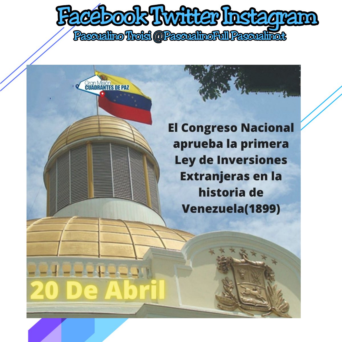 Hoy #20Abril La Inversión Extranjera en Venezuela está relacionada con la expansión del capitalismo y la exportación de capitales ocurridos durante el siglo XIX, cuando desde Europa se consideraba el territorio de América Latina. #ManoDeHierro
.<a href="/Salser077/">Santiago Lara 24,5K #TROPA PSUV 🇻🇪🇷🇺🇳🇮🇨🇺</a> .<a href="/LaOrientalVe/">🌞Del Valle Guevara M.🌞</a>