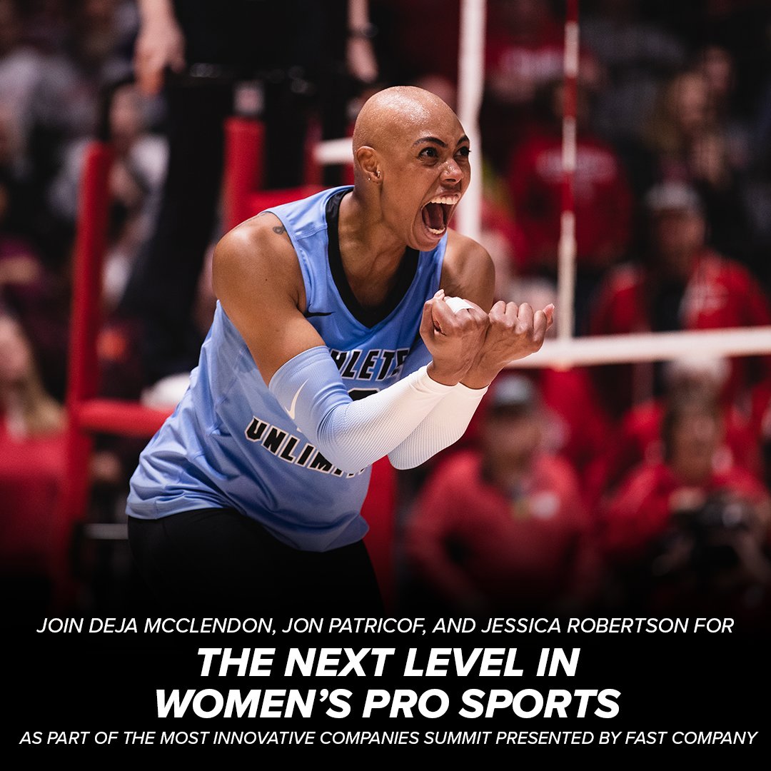 AUProSports's tweet photo. Today @jpatricof, @deja_beja, and Jessica Robertson are speaking at the @FastCompany 3rd Annual Most Innovative Companies Summit. 

'The Next Level in Women's Pro Sports' panel begins at 10:40am ET. 

@FastCoFestival x #MICSummit https://t.co/2msmI8FRh7