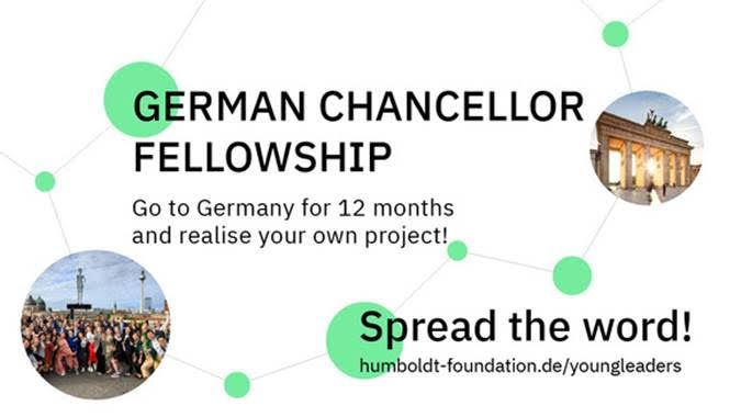 iaccp's tweet photo. The German Chancellor Fellowship for tomorrow’s leaders

Further information, a list of all application requirements and a link to the online application form are available at https://t.co/y6lXRhiXPB. https://t.co/rcIdcXLwQD