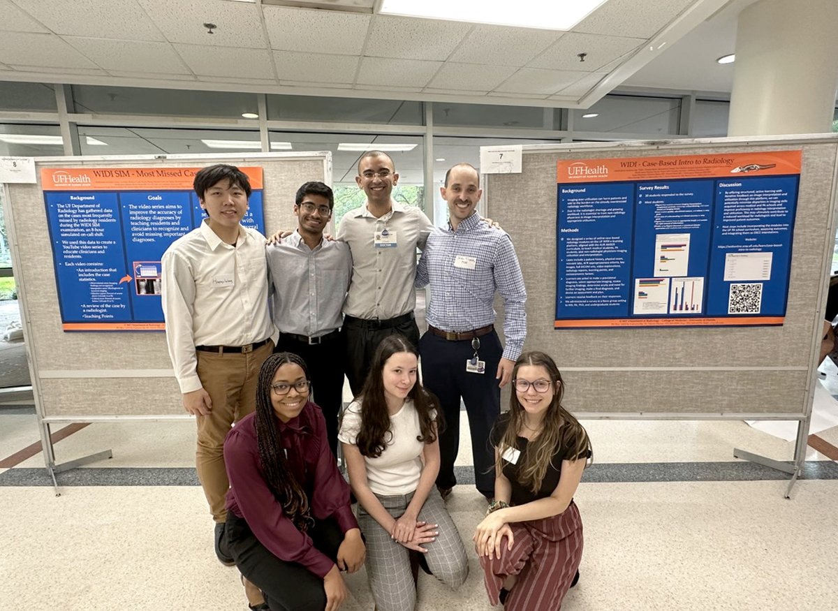 The Radiology @MediGators team did a great job on their @UFLWIDI presentations at the Medi-Gators Mentorship Program Expo & reception last week. Congrats on your award for Outstanding Project in Health Education!