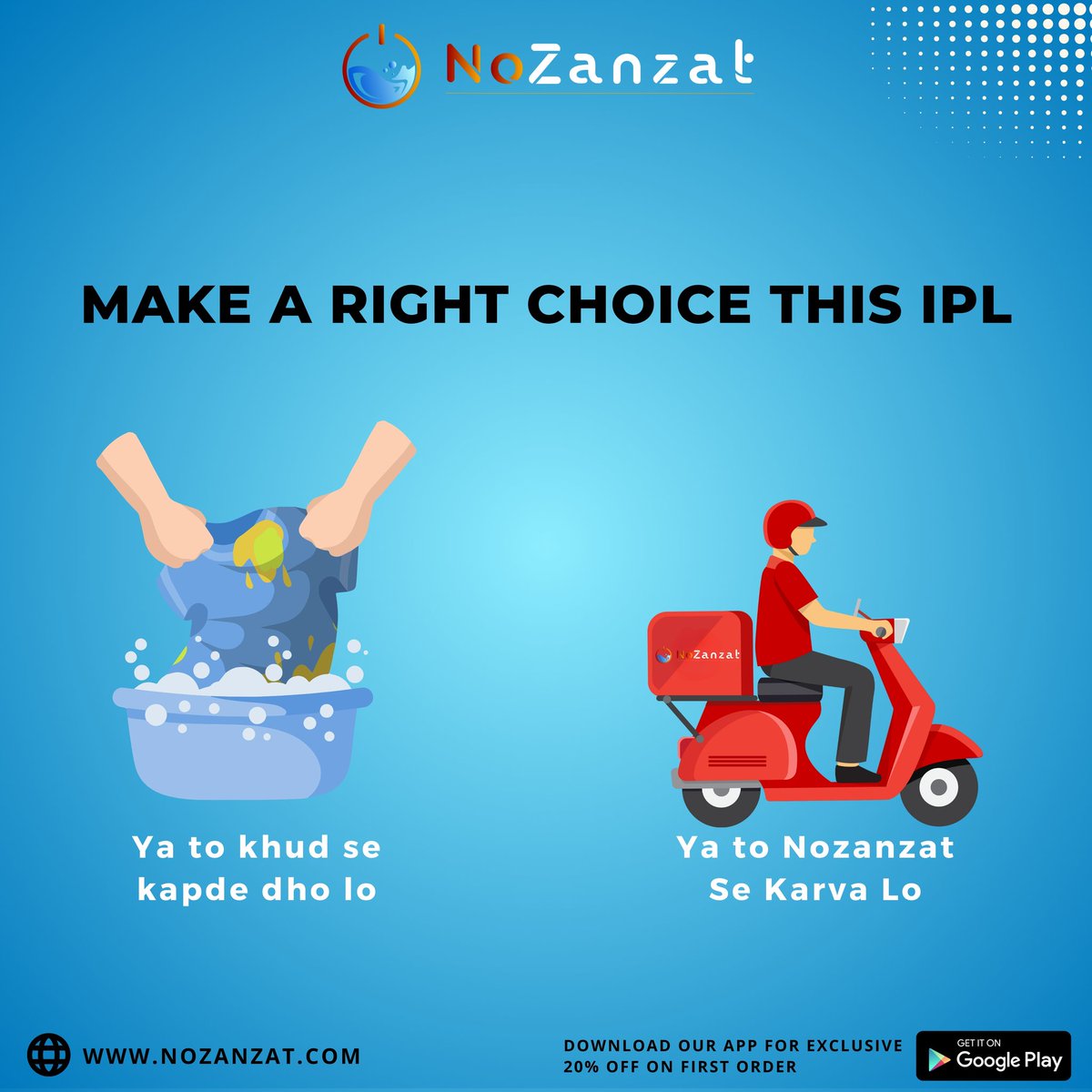 NoZanzat's tweet photo. No one wants to get disturb while watching IPL, specially when you have laundry pending. Don't worry we are here to do your laundry done 👍🧺
Follow for more - @nozanzat
Visit at https://t.co/JN9RPYFlg8 
#IPL2O23 #laundry #pune #IPL https://t.co/bBx3U9Kb95