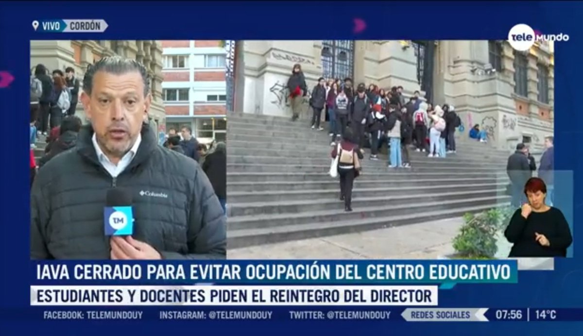 El IAVA tiene 2000 estudiantes. Esta mañana 25 pretendían  ocuparlo. 
El 1% le está privando al 99% estudiar.
