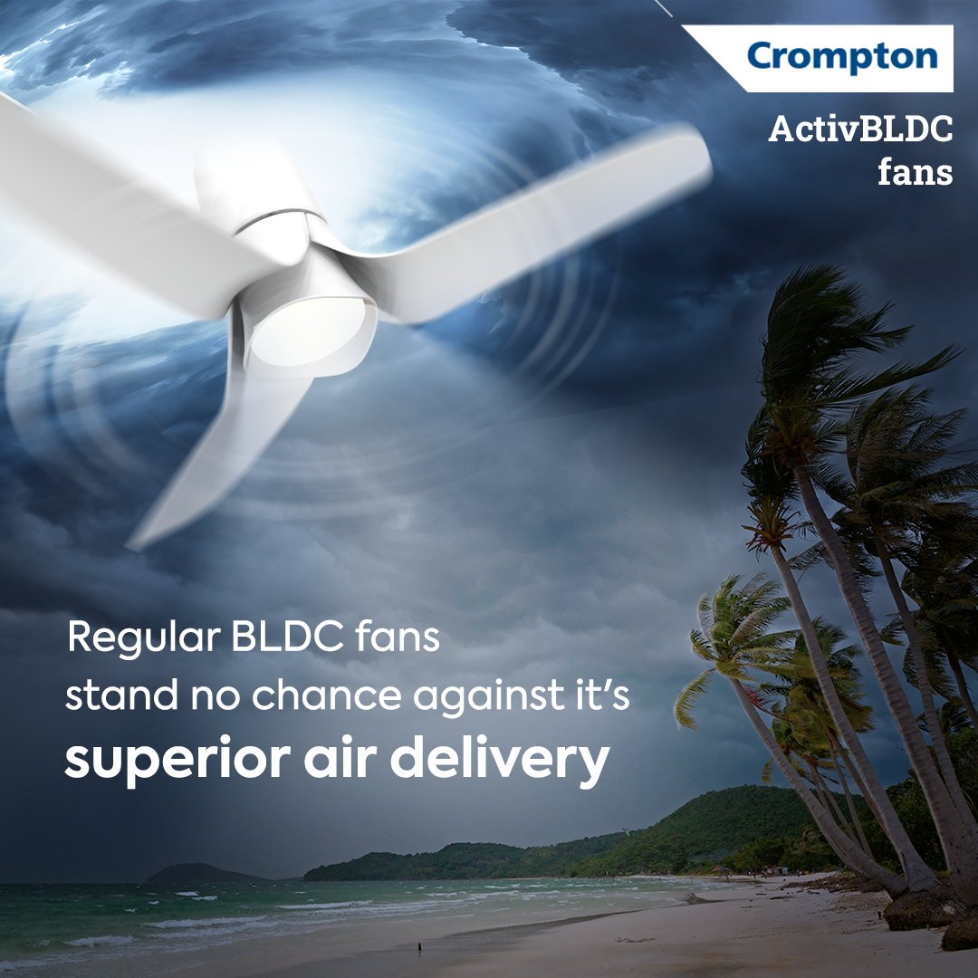 Crompton_India's tweet photo. This news would blowww your mind away! 💨
Crompton ActivBLDC fans give #SuperiorAirDelivery along with energy-savings! 💰🔋
Switch to #CromptonFans now!
#Crompton #ActivBLDCfans
#EnergySaving #HighAirDelivery #HighSpeedFans #SaveEnergy #EnergySavingFans #EnergyEfficient https://t.co/lPkPXiXRr0